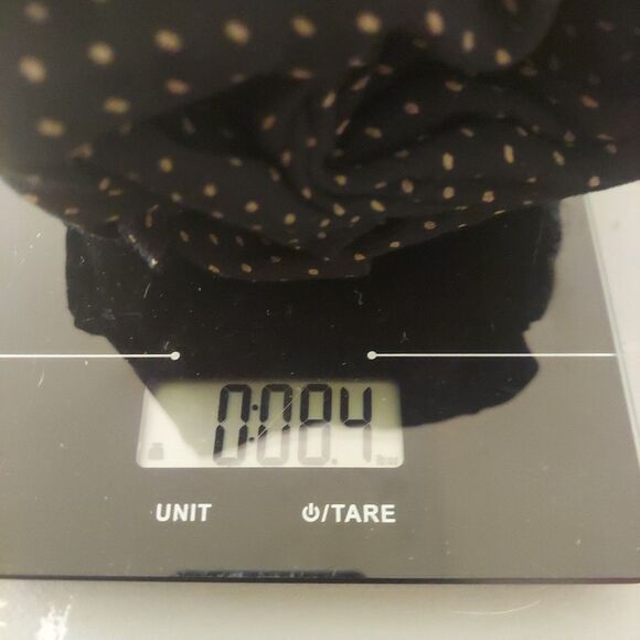 Scanlan Theodore Black W/ Dots Snap Wrap Viscose Dress Cap Sleeve Above Knee M/L - Picture 12 of 13